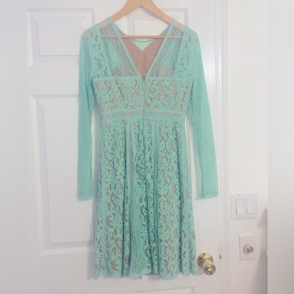 Authentic BCBGMAXAZRIA Mint Green Knee Length Dress - Picture 3 of 6